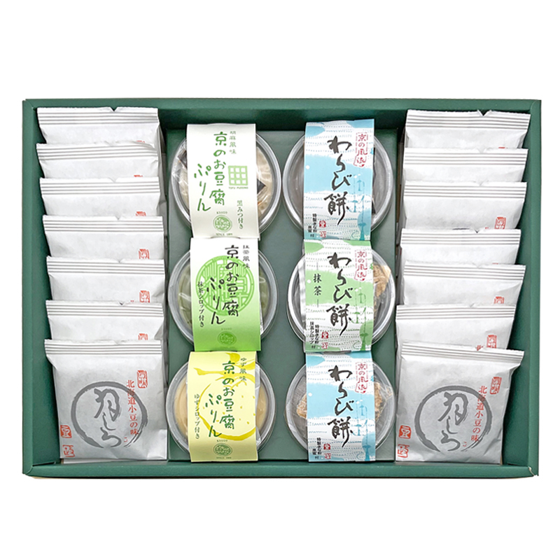 豆腐ぷりん＊月しろ＊わらび餅詰合せ
